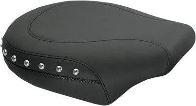 Mustang Black Studded Wide Touring Passenger Pillion Seat Blackline 2011-2013