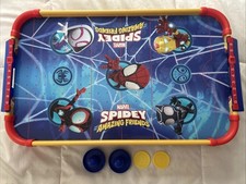 MARVEL Spidey and His Amazing Friends Wooden Electronic Air Hockey Table - WORKS