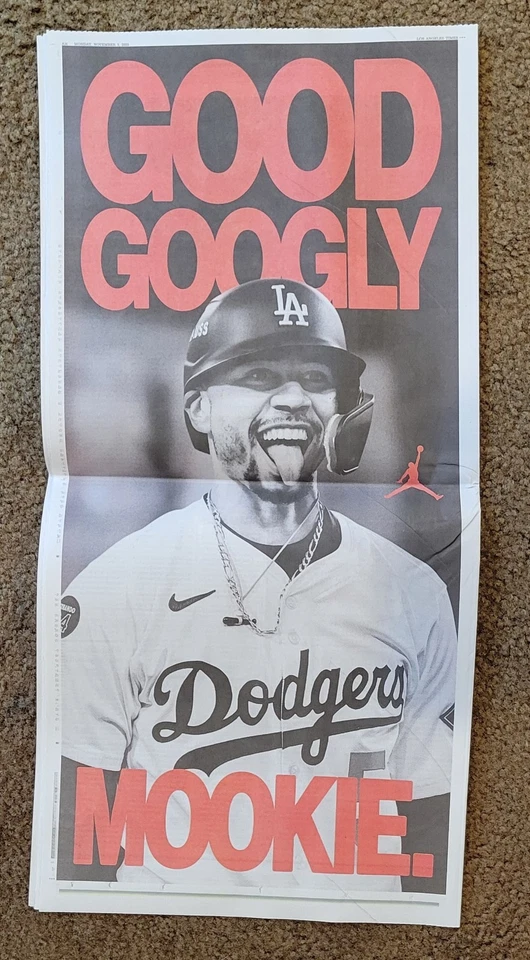 LOS ANGELES TIMES 3 de noviembre de 2025 MLB SERIE MUNDIAL CAMPEONES VICTORIA LA DODGERS - NUEVO Foto 2 de 4