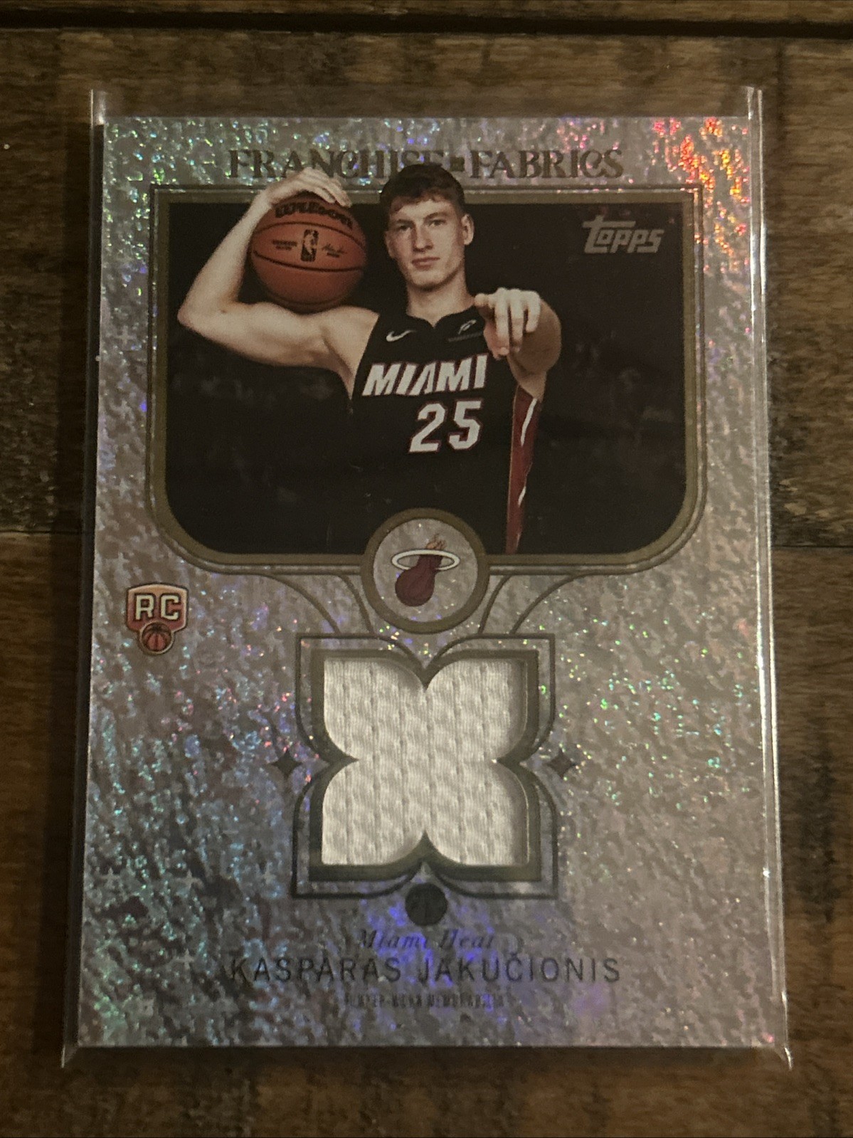2025-26 Topps - Franchise Fabrics Kasparas Jakucionis #FF-KJ (MEM, RC)