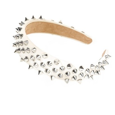 Faux-Leather Headband with Rivets Multi-color Hairband Cute Hairband for Girls