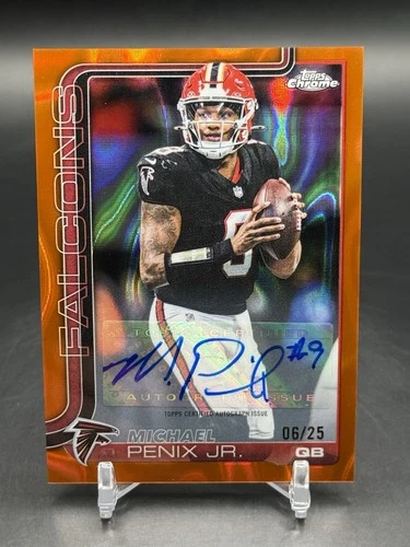 2025 Topps Chrome Michael Penix Jr. Chrome Autographs (RAW)