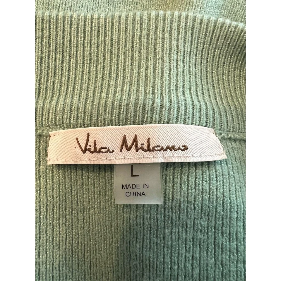 Suéter Camisa Para Mujer Vila Milano Verde Sin Mangas Detalle Encaje Talla L Foto 3 de 4