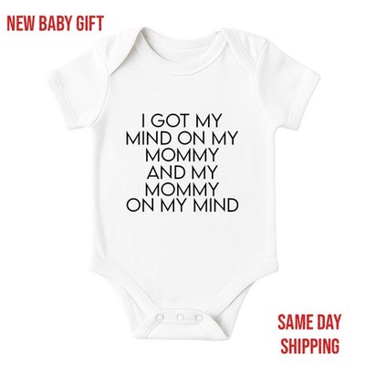 Mommy On My Mind Bodysuit | Multiple Sizes Available | Cute Baby Gift