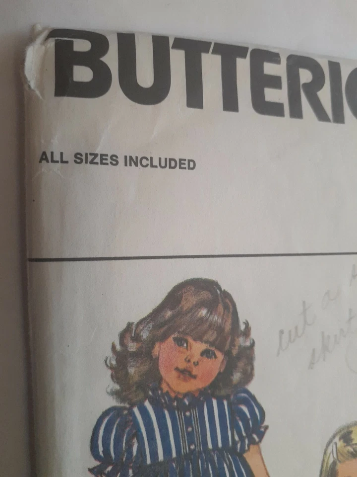 Butterick 4673 Dress Panties Sewing Pattern Girls 1 2 3 4 VTG Cut Flare Party - Image 3 of 4