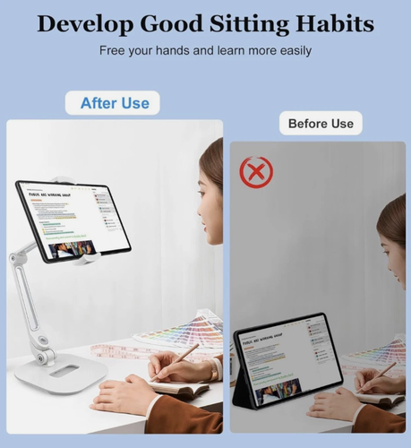 Adjustable Aluminum Alloy Tightness Tablet Stand 4.7"-13" Screen Tablet Phone - Picture 6 of 7