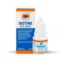 Pack of 6 Ayurvedic ISOTINE EYE DROPS for computer strain immature cataract-10ML