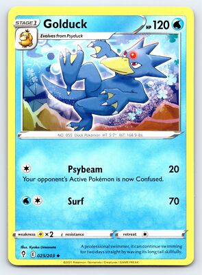 Golduck 025/203 Uncommon Evolving Skies Pokemon Card - NM Near Mint