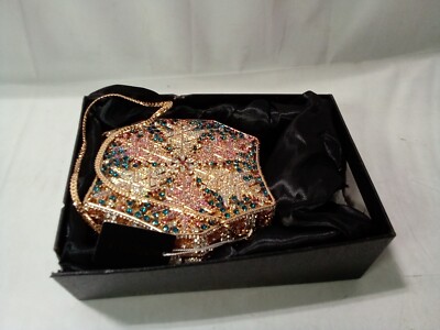Crystal Snowflake Shaped Party Evening Wedding Bridal Clutch Bag Minaudiere C55