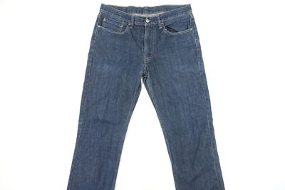 LEVIS 514 4010 DARK FADED BLUE 34X34 STRAIGHT LEG JEANS MENS PREOWNED