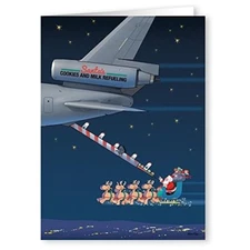 Aerial Refueling Christmas Card - Military 18 Cards & Envelopes-  80025