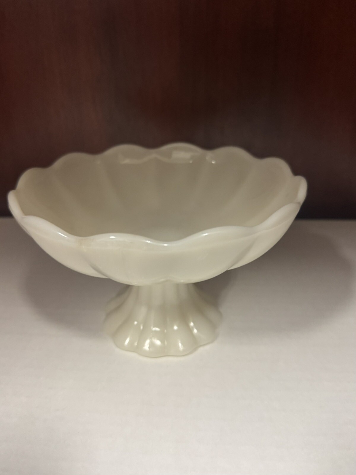 Vintage Fire King Anchor Hocking Glass Pedestal Dish