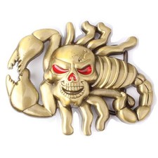 Skull and Scorpion Belt Buckle Western Cowboy Native American SCP-01 