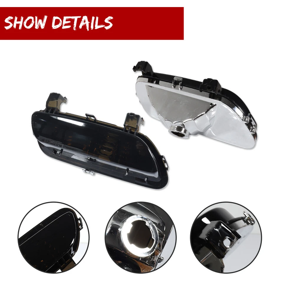 For 2005-2013 Chevrolet Corvette C6 Coupe Smoke Black Backup Reverse Lights Pair - Image 3 of 4