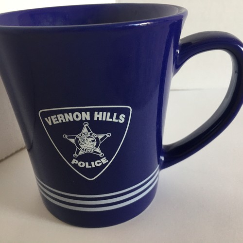 Police Department Vernon Hills Cobalt Blue Coffee Mug Cup EUC State Of Illinois - Bild 8 von 8