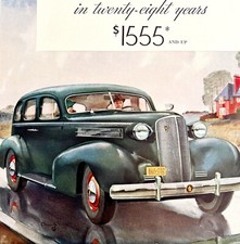Cadillac Series 60 5 Pass Sedan 1937 Advertisement Automobilia Lithograph Hm1c
