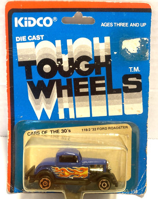 1980 Kidco Tough Wheels Cars of the 30's 118-2 '32 Ford Roadster NOC 1/60 HK