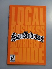 GRAND THEFT AUTO SAN ANDREAS - Playstation 2 PS2 Authentic Manual Only