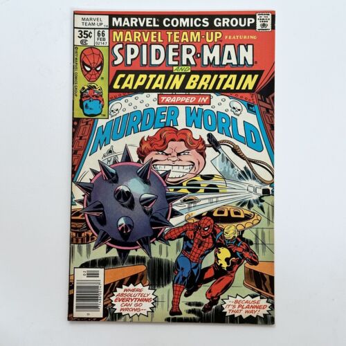 Marvel Team-Up Spider-Man & Captain Britain  #66 1978 VF Cent Copy - Afbeelding 1 van 6