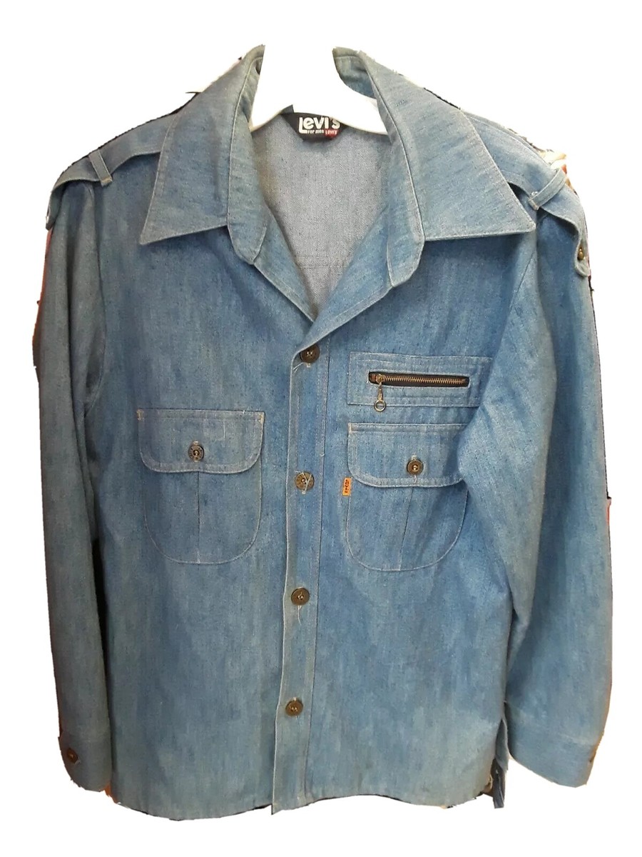 70's VINTAGE Levi's ORANGE TAB デニムジャケット LEVI jeans VinTagE 1970's ORANGE TAB DENIM SHIRT JACKET L