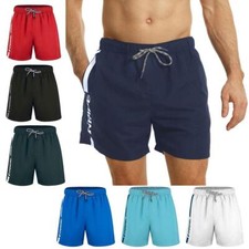 Mens Swimming Shorts RIPT Essentials Verticle Stripe Beach Holiday Swim Trunks