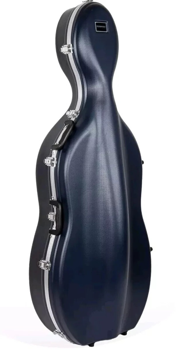Crossrock 1/2 & 1/4 ABS Molded Hardshell Cello Case with