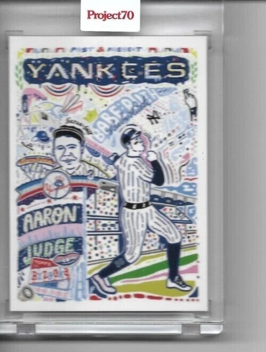 2021 Topps Project 70 card 446 NY Yankees Babe Ruth AND Aaron Judge artist Efdot