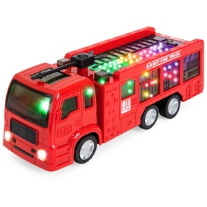 Toy-Fire-Truck-Electric-Flashing-Lights-and-Siren-Sound-Bump-and-Go-Action