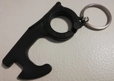 Germ Virus Free NO TOUCH Hands-Free Door Opener Key Chains ABS W/RING  (BLACK)