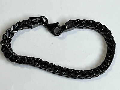INOX Mens Chevron Box Bracelet 316L Stainless Steel