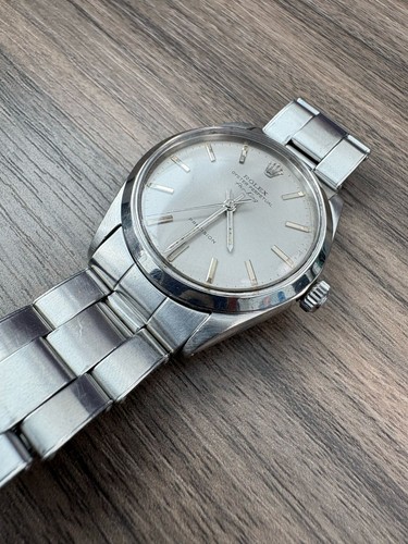 ROLEX Air King Oyster Perpetual 5500 Silver Oyster Bracelet with Silver Bezel - Picture 5 of 5