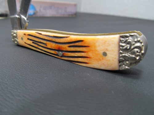 Schrade Old Timer Knife 75th Anniversary Duck Stamp 2 Blade Trapper In Tin NOS - Picture 7 of 12