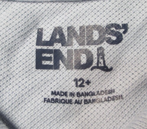 LANDS END Blue School Uniform Short Sleeve Mesh Polo Dress Girls 12+ *NEW* - Picture 6 of 6