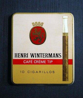 Vintage 1960s Tin Box - 10 Henri Wintermans Cafe Cream Tip