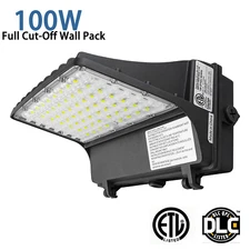 100W LED Wall Pack Light Full Cut Off Wall Pack 5000K 13000LM Outdoor Lighting