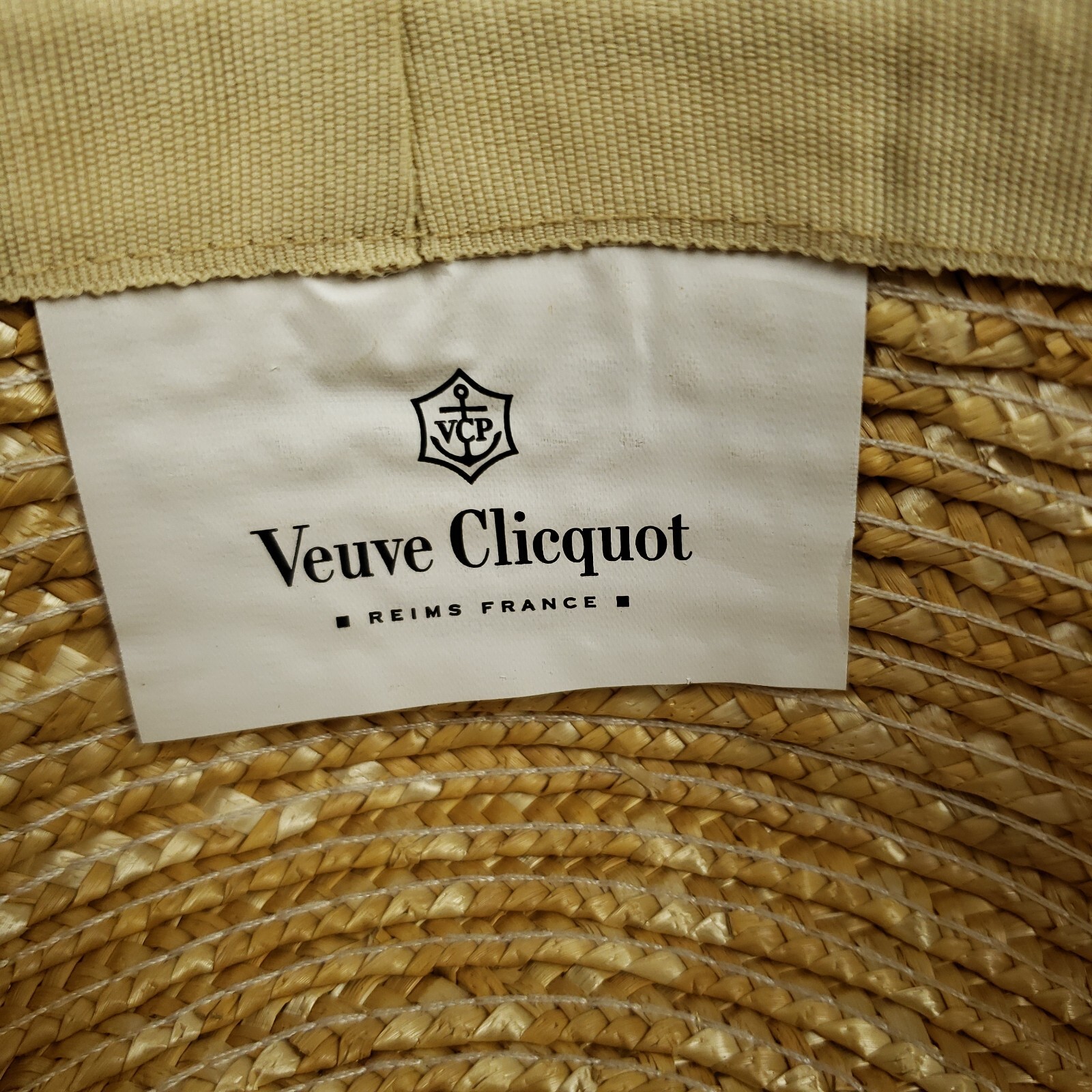 Veuve Clicquot Reims France Straw Beach Boater Panama… Gem