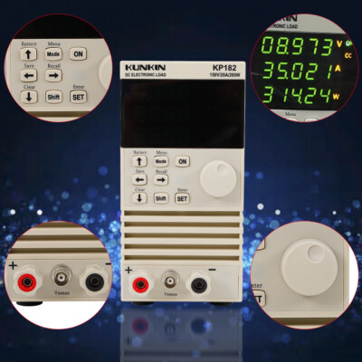 KP182 DC Electronic Load 0-150V/0-20A/200W Digits Display CC/CV/CW/CR Protection