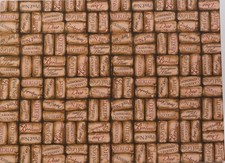 4 Same Hard Placemats w/Cork Back (12"x16") WINE CORKS DESIGN, Sophia's Home