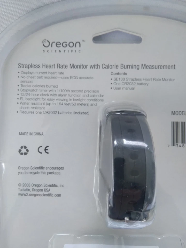 Heart Rate Monitor Watch Oregon Scientific W/Calorie Counter SE138 Brand New - Image 3 of 4