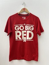Adidas Nebraska Huskers Go Big Red T-Shirt NCAA Football USA Red Mens Medium