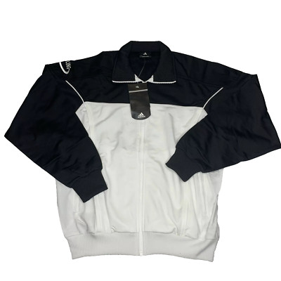 New Adidas Wrestling Warm Up Jacket Youth Large 14/16 Full Zip White/Black