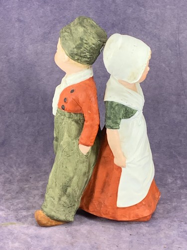 Bisque Heubach Medium 7¼" Figurine - Germany - Standing Dutch Boy & Girl - Picture 3 of 10