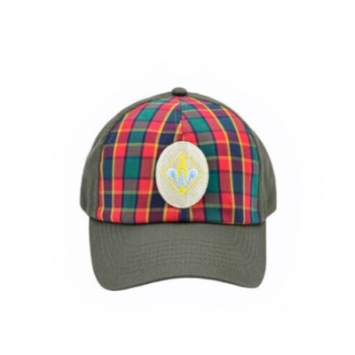 Webelos Flex-Fit Uniform Cap Stretch Fit Technology Green Plaid M/L