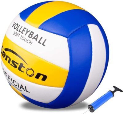 Senston Volleyball + Pumpe Soft Touch Größe 5, Wasserfest Volleyball Ball (Blau)