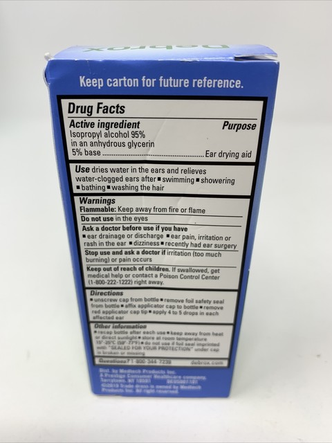 Debrox Swimmers Ear Relief 1 Oz Exp 2024 for sale online | eBay