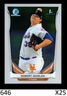1-2014 BOWMAN CHROME PROSPECTS ROBERT ROB WHALEN MARINERS QTY