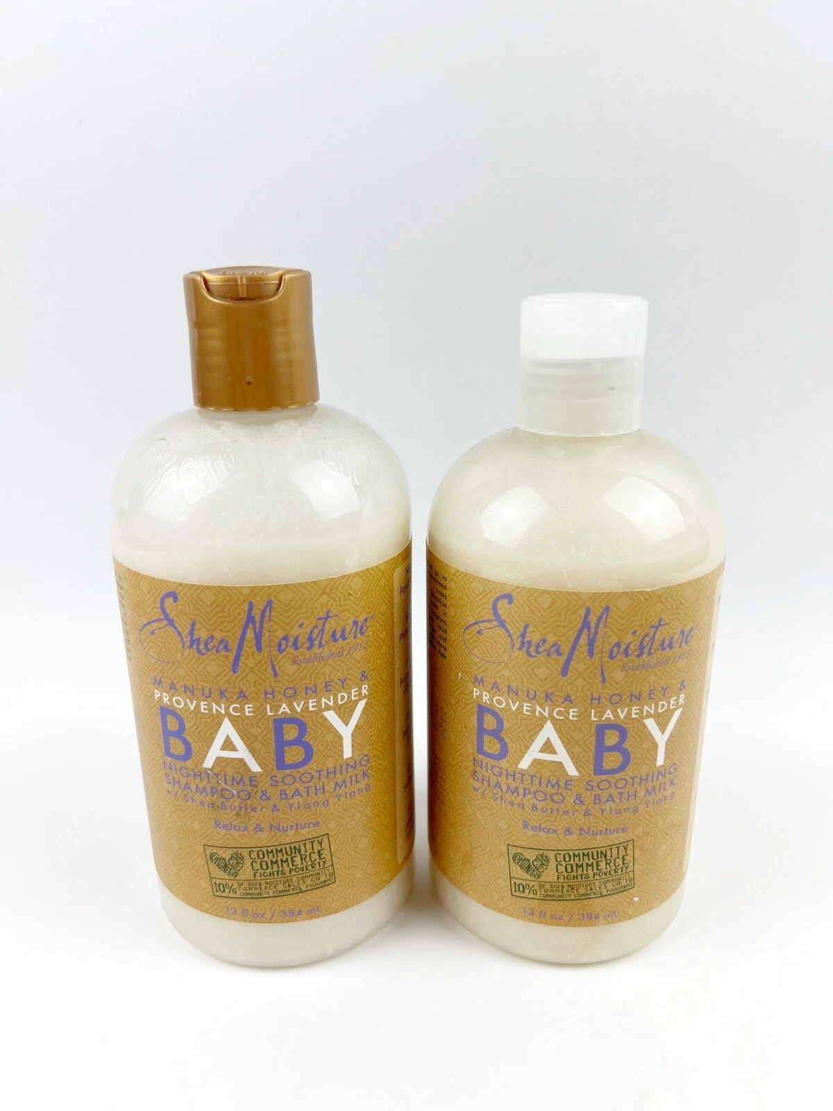TWO Shea Moisture Manuka Honey Lavender Soothing Shampoo Bath Milk *Read