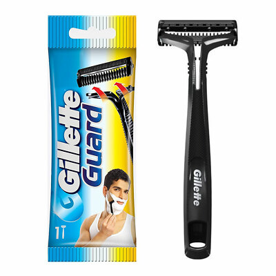 Gillette Guard Razor with 1 Blade Cartridges + 5 to 20 Blade Cartridges -UniSex