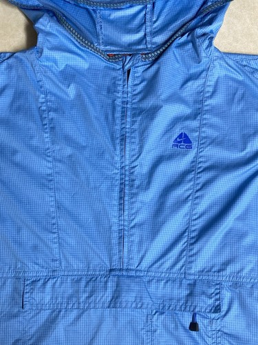 Vintage Nike ACG 90s Windbreaker Hoodie Womens Medium 1/2 Zip Kangaroo Hooded - Picture 7 of 10