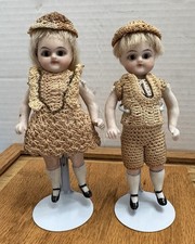 Pair Of Delicate Antique All Bisque 5